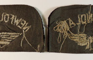 NEWFOUNDLAND/Eagle WW2 R.A.F. Embroidered Nationality Shoulder Title Badge Facing Pair —  Lot No. 4342 - Image 3