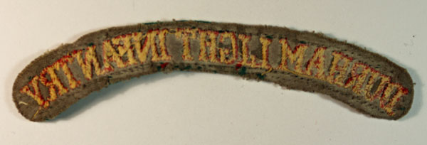9th Bttn. DURHAM LIGHT INFANTRY WW2 Embroidered Shoulder Title Badge — Lot No. 4522 - Image 3