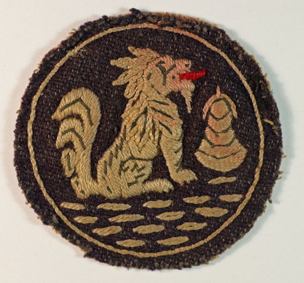 3rd Indian Division – CHINDITS WW2 Varient Embroidered Cloth Formation Sign Badge – RARE — Lot No. 4701/sf21