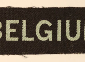 BELGIUM WW2 Printed Shoulder Title Badge Serving with the ROYAL AIR FORCE – CALICO PRINTERS —  Lot No. 4744 - Image 2