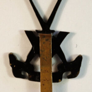 V.FORCE WW2 Black Painted Brass Cap Badge – RARE — Lot No. 4809 /sf49 - Image 3