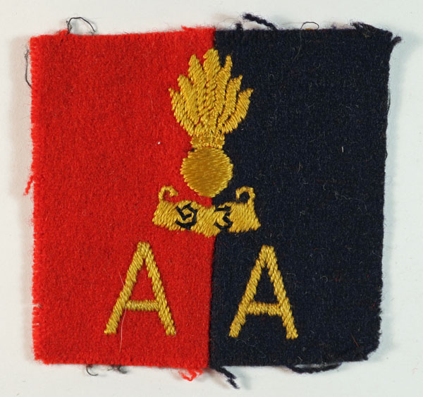 93rd ARMY GROUP ROYAL ARTILLERY Embroidered Formation Sign Badge — Lot No. 4982
