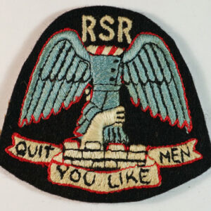 RAIDING SUPPORT REGIMENT WW2 Embroidered Cap Badge – SCARCE — Lot No. 5008/sf88 - Image 2