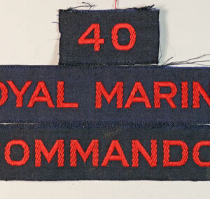 40/ROYAL MARINES/COMMANDO WW2 Cash’s Name Tape Shoulder Title Badge —  Lot No. 5084A - Image 2
