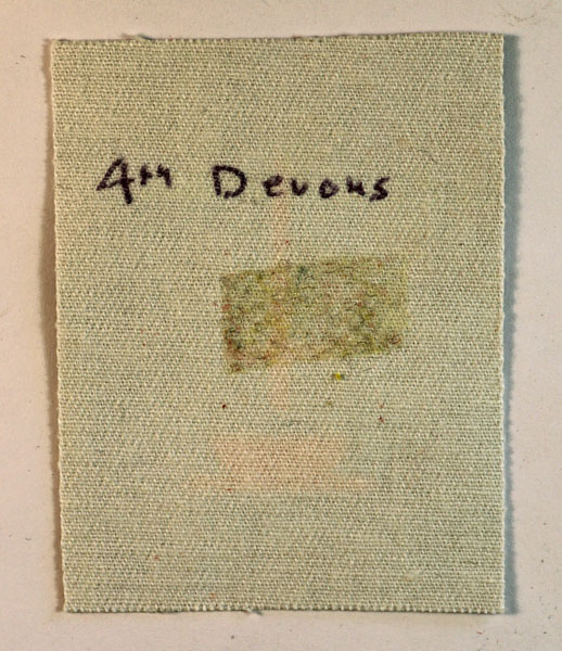 4th Bttn. DEVONSHIRE REGIMENT WW2 Printed Cloth Regimental Flash Badge