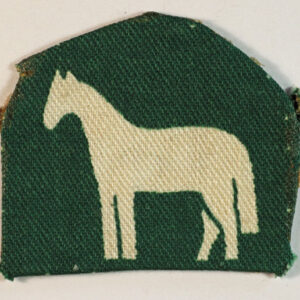 9th Armoured Brigade WW2 Printed Cloth Formation Sign Badge – CALICO PRINTERS — Lot No. 5028 - Image 2