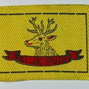 LUSS DETATCHMENT, 1st DUMBARTON BATTALION Home Guard WW2 Printed Formation Sign Badge – CALICO PRINTERS -SCARCE  —  Lot No. 5097A - Image 2