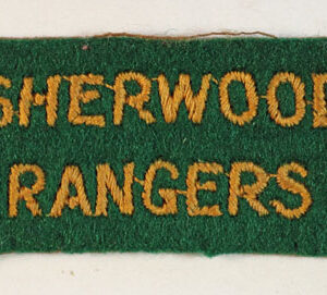SHERWOOD / RANGERS WW2 Embroidered Felt Shoulder Title Badge – SCARCE —  Lot No. 5058A - Image 2