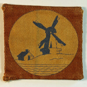 NETHERLANDS DISTRICT WW2 Printed Formation Sign Badge – CALICO PRINTERS — Lot No. 5342 - Image 2