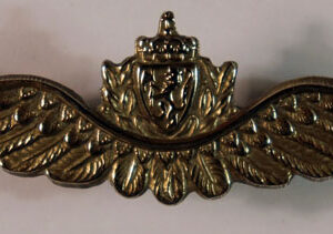 NORWAY – Free Norwegian Air Force WW2 Pilot’s Silver Cap Badge —  Lot No. 5344 - Image 2
