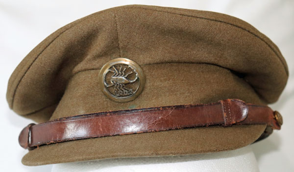 L.R.D.G. – LONG RANGE DESERT GROUP WW2 Officer’s Cap & Metal Cap Badge – RARE — Lot No. 5362/SF182