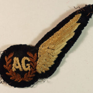 R.A.F. AG – Air Gunner WW2 Embroidered Half Brevet Badge  —  Lot No. 5445 - Image 2