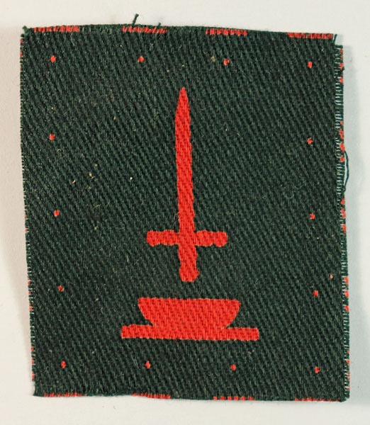 4th Bttn. DEVONSHIRE REGIMENT WW2 Printed Cloth Regimental Flash Badge
