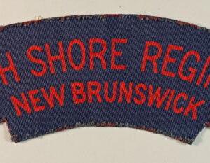 NORTH SHORE REGIMENT / NEW BRUNSWICK WW2 Canadian Printed Shoulder Title Badge – CALICO PRINTERS —  Lot No. 5593 - Image 2