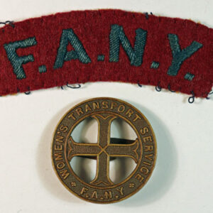 F.A.N.Y. – FIRST AID NURSING YEOMANRY (S.O.E.) WW2 Embroidered Shoulder Title Badge & Cap Badge – RARE — Lot No. 5653/SFB33A - Image 2