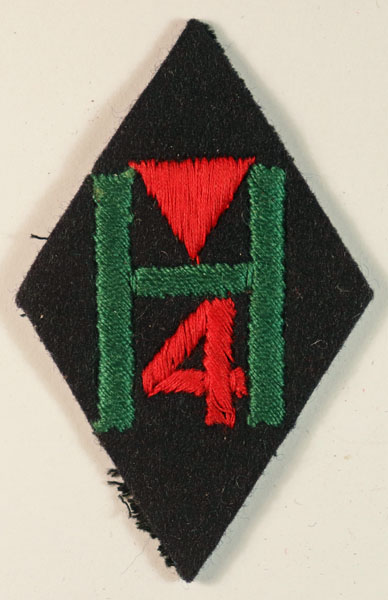 76th (HIGHLAND) FIELD REGIMENT R.A. Serving with 3rd Division WW2 Embroidered Formation Sign Badge – SCARCE — Lot No. 5779