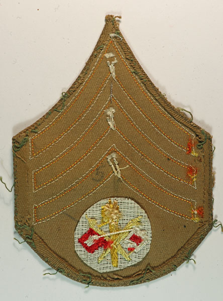 U.S. ARMY SERGEANT SIGNALS 1902-1907 Embroidered Rank Arm Badge U.S. Made — Lot No. 5757 - Image 3