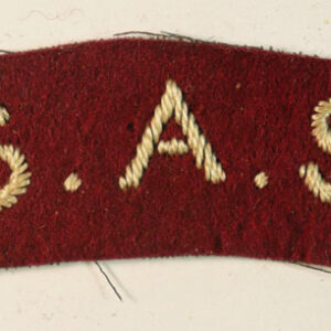 1st BELGIAN S.A.S. REGIMENT WW2 Embroidered Shoulder Title Badge – SCARCE  — Lot No. 5961 - Image 2