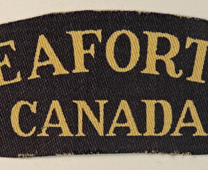 SEAFORTH / CANADA WW2 Canadian Printed Shoulder Title Badge – CALICO PRINTERS —  Lot No. 6109 - Image 2