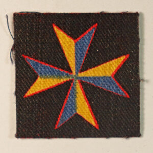 10th HEAVY ANTI-AIRCRAFT BRIGADE (MALTA) R.A. WW2 Printed Formation Sign Badge - CALICO PRINTERS  ---  Lot No. 6169