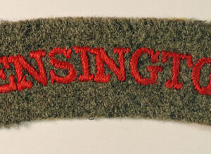 13th London Regiment (Princess Louise's) - KENSINGTON 1924 Era Embroidered Shoulder Title Badge - Scarce --- Lot No. 6121
