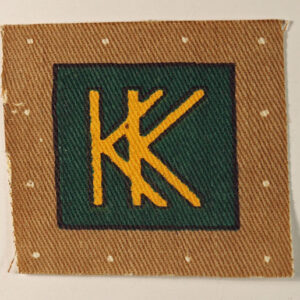 49th Independent Infantry Brigade Printed Formation Sign Badge - CALICO PRINTERS ---  Lot No. 6176