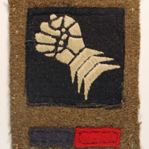 6th Armoured Division / Royal Engineers WW2 Embroidered Formation Sign Badge and Arm Of  Service Strip ---  Lot No. 6115