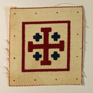 90th ARMY GROUP ROYAL ARTILLERY Printed Formation Sign Badge - CALICO PRINTERS ---  Lot No. 6131