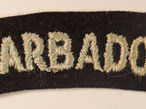 BARBADOS - R.A.F. WW2 Embroidered Nationality Shoulder Title Badge  ---  Lot No. 6182