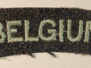 BELGIUM - R.A.F. WW2 Embroidered Nationality Shoulder Title Badge  ---  Lot No. 6183