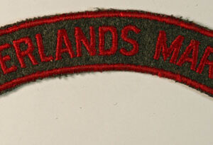 NETHERLANDS MARINES WW2 Embroidered Shoulder Title Badge - RARE ---  Lot No. 6196