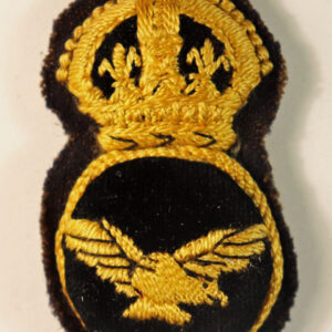 R.A.F. WW1 NCO's Padded Embroidered Cap Badge - SCARCE ---  Lot No. 6203