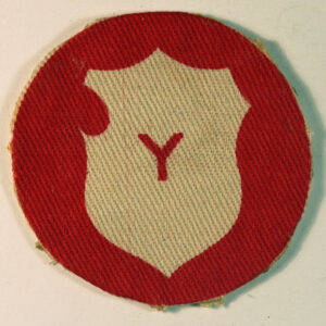 YORKSHIRE COUNTY DIVISION WW2 Printed Cloth Formation Sign Badge - CALICO PRINTERS  --- Lot No. 6160