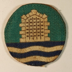 101st COAST ARTILLERY BRIGADE Printed Cloth Formation Sign Badge - CALICO PRINTERS ---  Lot No. 6280