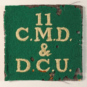 No.11 COMBINED MILITARY DISEMBARKATION & DISPERSAL CAMP UNIT - 11/C.M.D./&/D.C.U. WW2 Embroidered Formation Sign Badge ---  Lot No. 6250