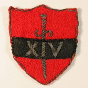14th ARMY WW2 Indian Bullion Embroidered Formation Sign Badge ---  Lot No. 6324