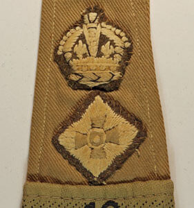 16 / PUNJAB /Lt.Colonel WW2 Khaki Drill Embroidered Shoulder Strap ---  Lot No. 6224