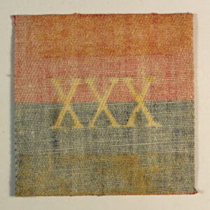 30th ANTI-AIRCRAFT BRIGADE 2nd Pattern Printed Formation Sign Badge – CALICO PRINTERS — Lot No. 6273 - Image 3