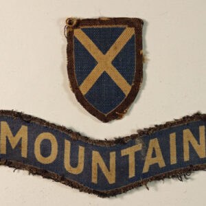 52nd LOWLAND DIVISION WW2 Printed Formation Sign Badge - CALICO PRINTERS  ---  Lot No. 6225