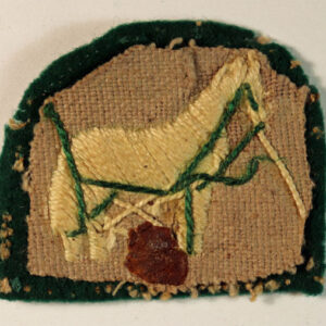 9th ARMOURED BRIGADE WW2 Embroidered Felt Formation Sign Badge – CALICO PRINTERS — Lot No. 6320 - Image 3