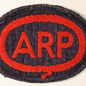 ARP - AIR RAID PROTECTION WW2 Embroidered Cloth Breast Posket Badge --- Lot No. 6232