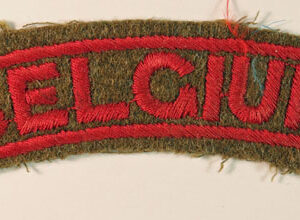BELGIUM Free Forces WW2 Embroidered Felt Shoulder Title Badge ---  Lot No. 6284