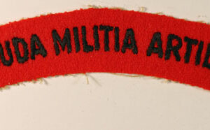 BERMUDA MILITIA ARTILLERY WW2 Embroidered Shoulder Title Badge ---  Lot No. 6236