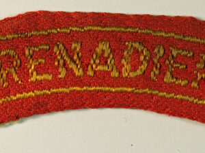 GRENADIERS WW2 Free Dutch Forces Brabant Weave Cloth Shoulder Title Badge - SCARCE ---  Lot No. 6245