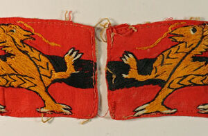 H.Q. LAND FORCES, HONG KONG Facing Pair Embroidered Formation Sign Badges --- Lot No. 6294