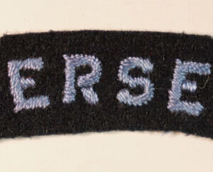 JERSEY - R.A.F. WW2 Embroidered Nationality Shoulder Title Badge - SCARCE  ---  Lot No. 6344