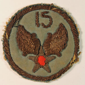 U.S. 15th AIR FORCE WW2 Bullion Embroidered Formation Sign Badge - Italian Made ---  Lot No. 6308