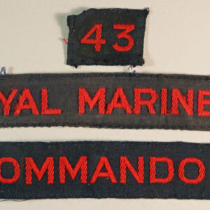 43/ROYAL MARINES/COMMANDO WW2 Cash’s Name Tape Shoulder Title Badge —  Lot No. 6068/SF13 - Image 2