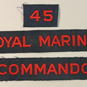 45/ROYAL MARINES/COMMANDO WW2 Cash’s Name Tape Shoulder Title Badge —  Lot No. 6068A/SF13A - Image 2