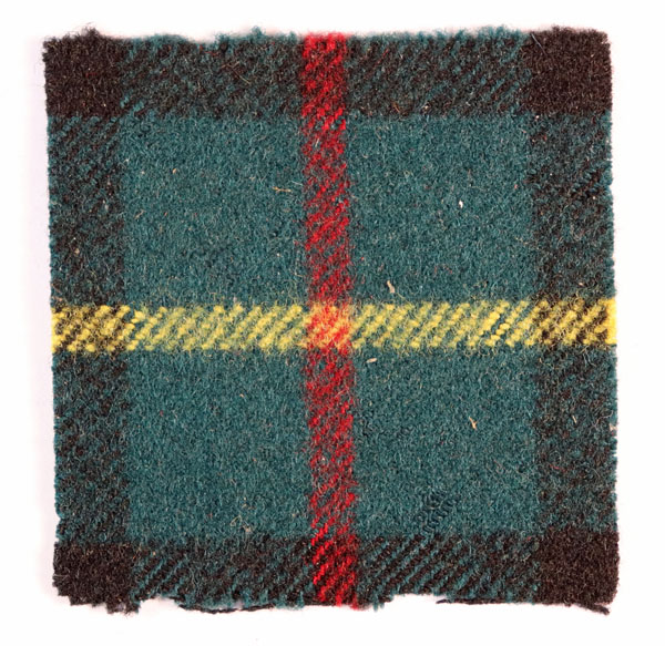 15th (SCOTTISH) BATTALION, 44th INDEPENDENT PARACHUTE BRIGADE GROUP Tartan Cloth Drop Zone Flash Badge — Lot No. 6426